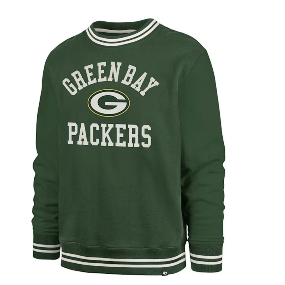 47 Green Bay Packers Crewneck Sweatshirt Men's Large NFL‎ Football Green White